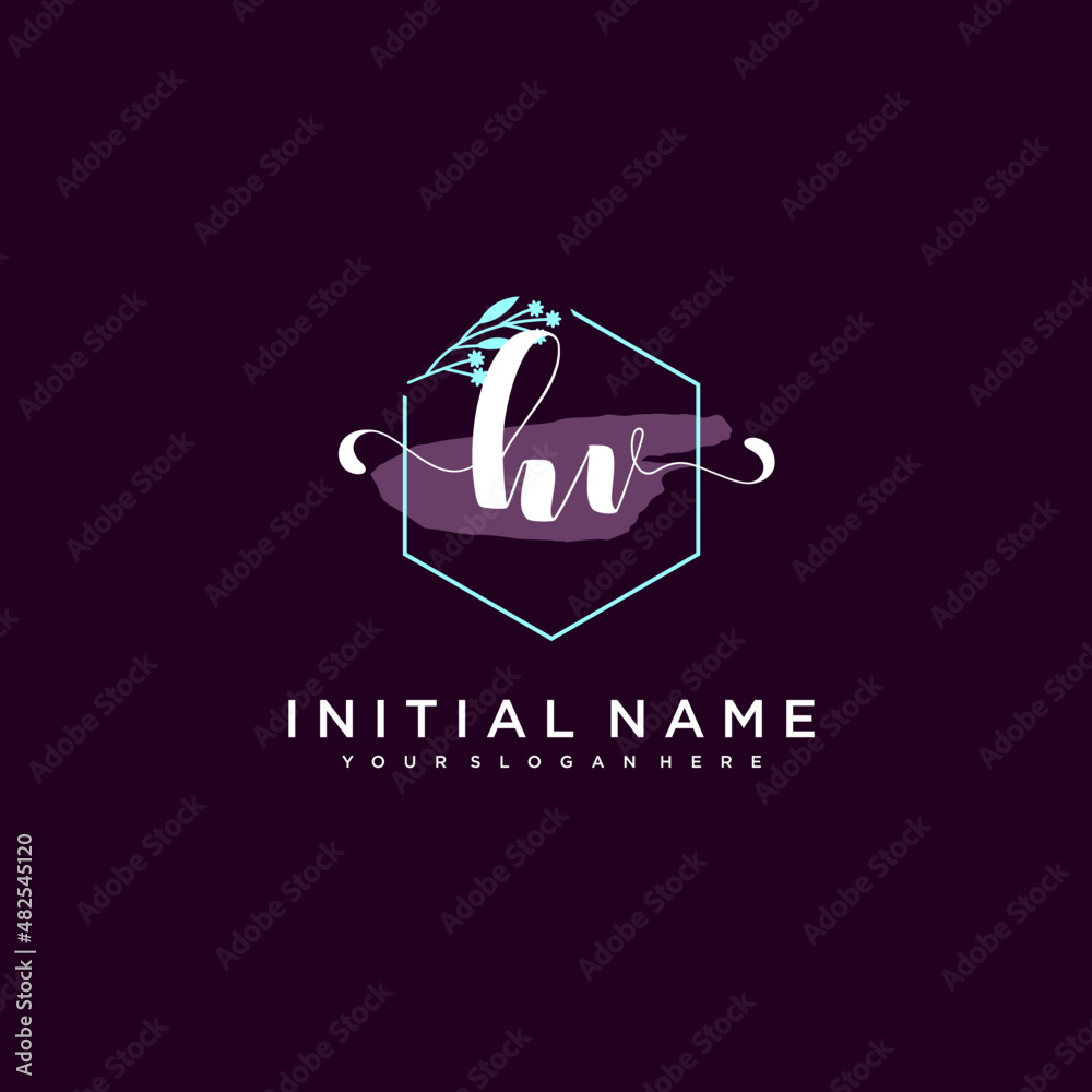 HV Beautiful handwriting logo or wedding monograms collection
