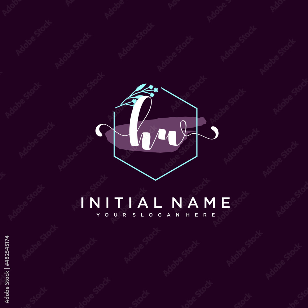 HW Beautiful handwriting logo or wedding monograms collection HW Beautiful handwriting logo or wedding monograms collection