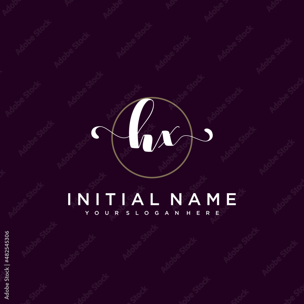 Fototapeta premium HX Beautiful handwriting logo or wedding monograms collection
