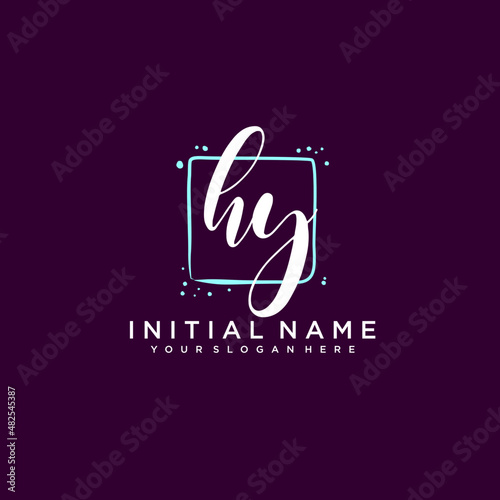 HY monogram logo template vector 