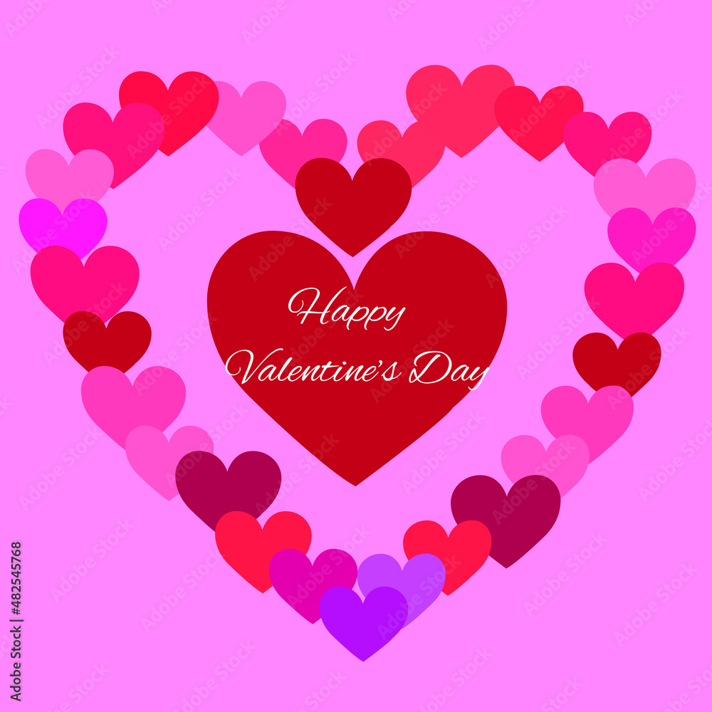Happy Valentines Day background with lovely hearts, Valentines Day Banner
