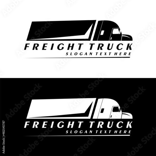 freight truck logo design concept vector