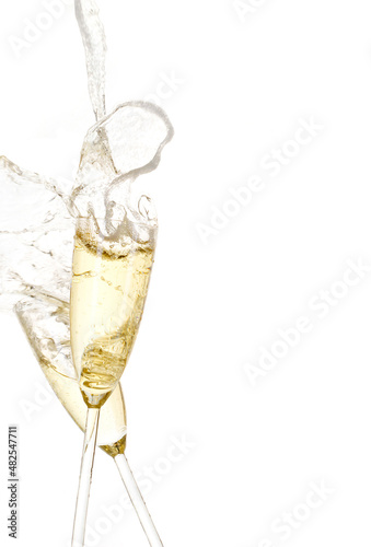 Champagne pouring into glass photo
