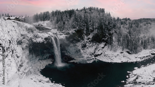 Snoqualmie Falls Winter In The Mountains