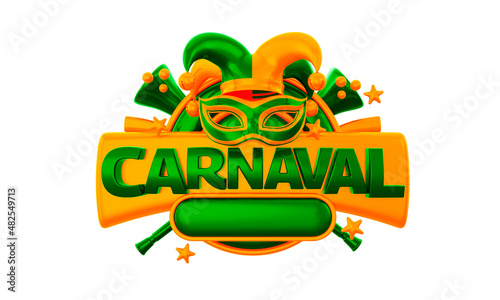 Carnival logo for companies in 3d rendering