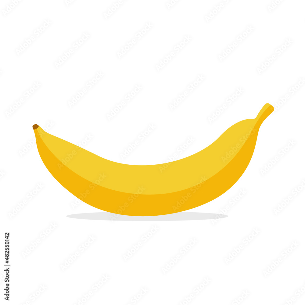 Isolated banana vector illustration flat design logo icon on white background