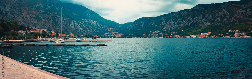 Boko Kotor bay Montenegro. Summer view