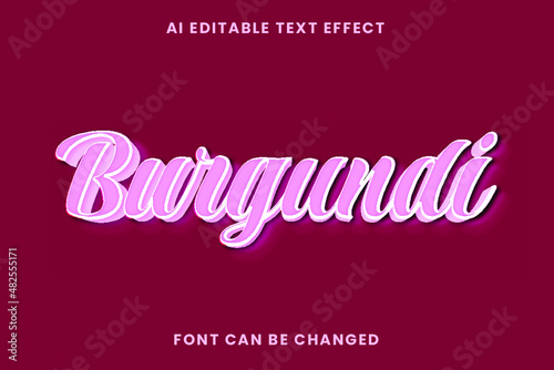 Burgundi Text Effect
