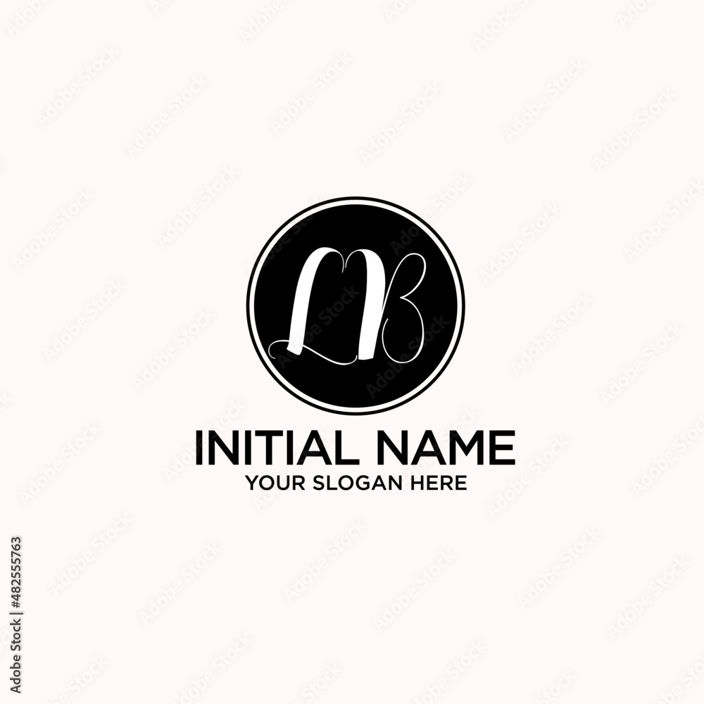 LB monogram logo template vector LB monogram logo template vector
