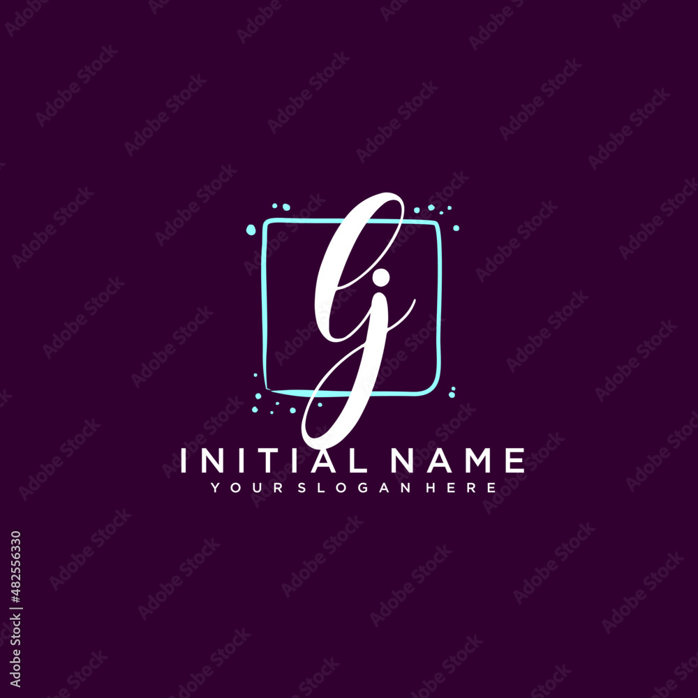 LJ monogram logo template vector LJ monogram logo template vector