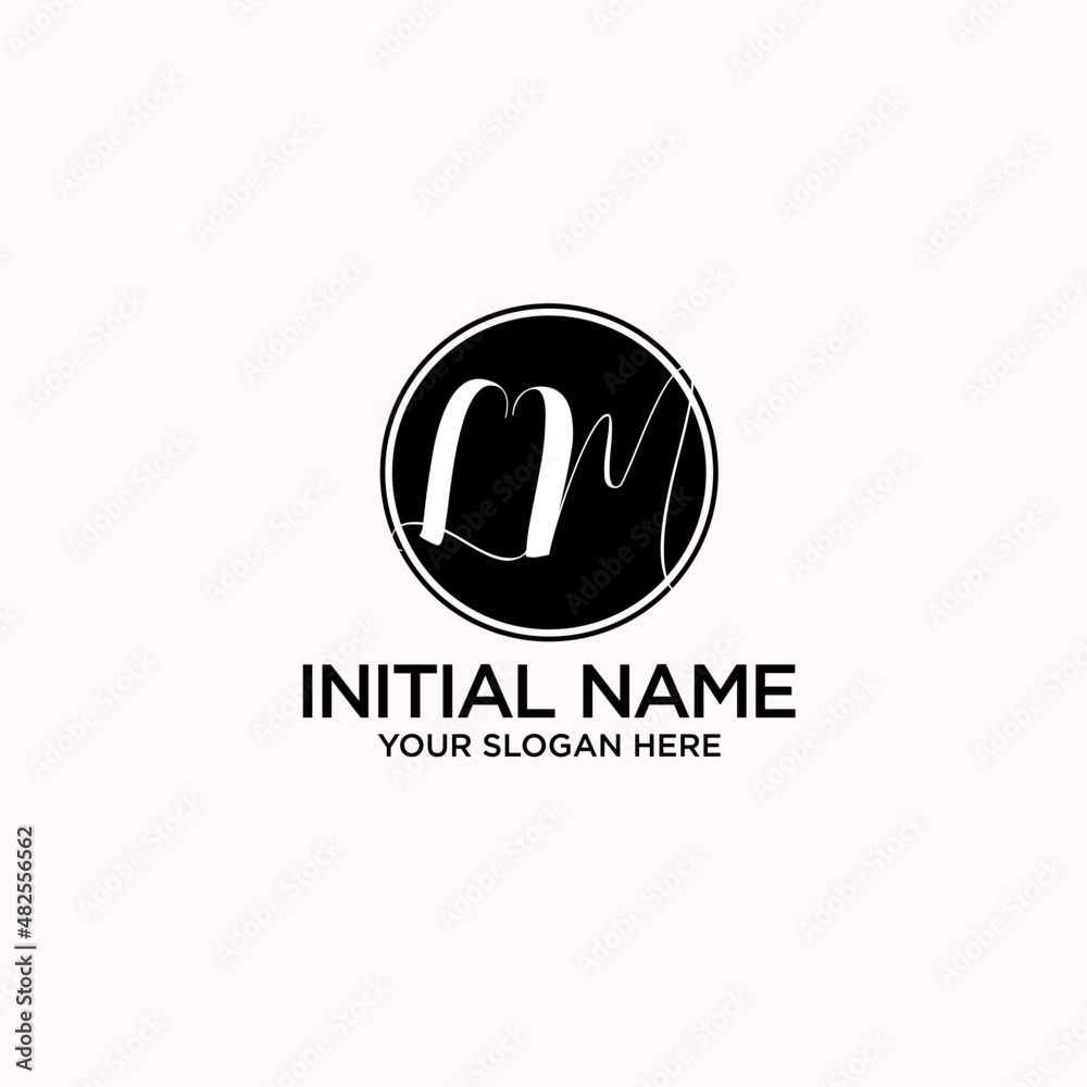 LM monogram logo template vector	