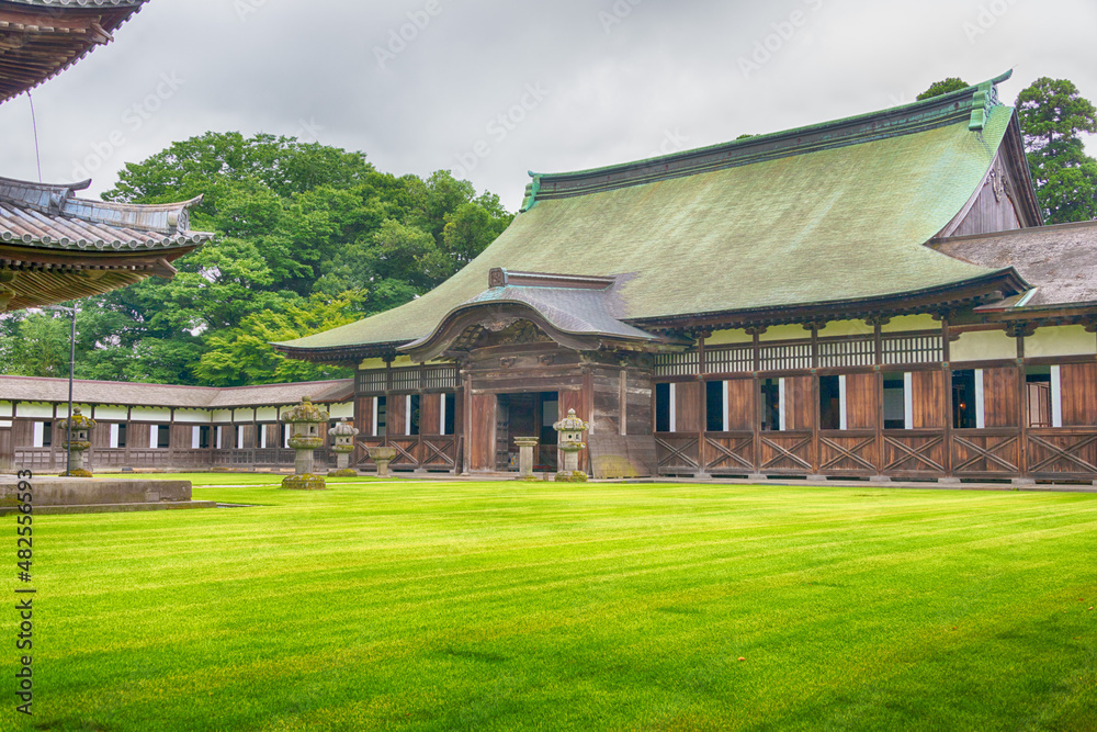 Takaoka, Japan 01 Aug, 2017- Zuiryuji Temple in Takaoka, Toyama, Japan. Zuiryuji Temple is National Treasures of Japan. Takaoka, Japan 01 Aug, 2017- Zuiryuji Temple in Takaoka, Toyama, Japan. Zuiryuji Temple is National Treasures of Japan.