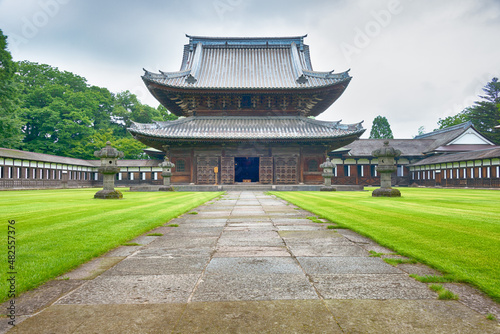 Takaoka, Japan 01 Aug, 2017- Zuiryuji Temple in Takaoka, Toyama, Japan. Zuiryuji Temple is National Treasures of Japan. photo