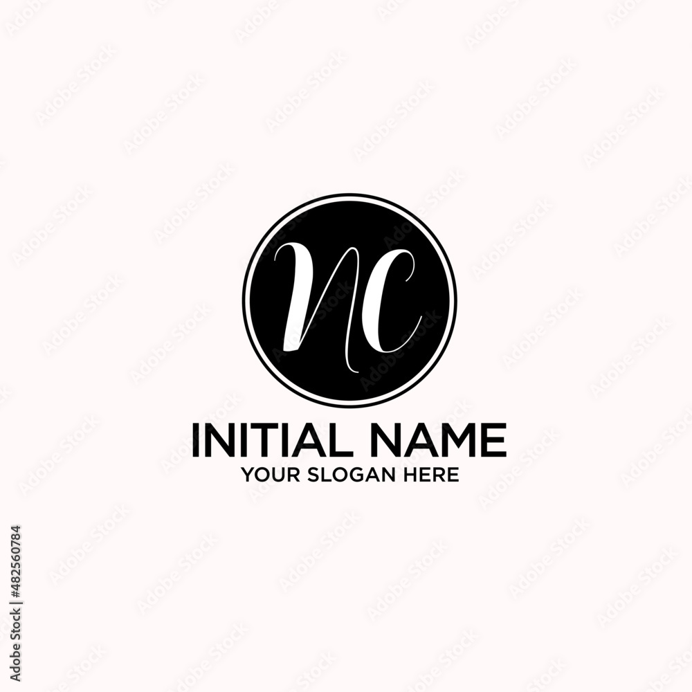 NC monogram logo template vector NC monogram logo template vector