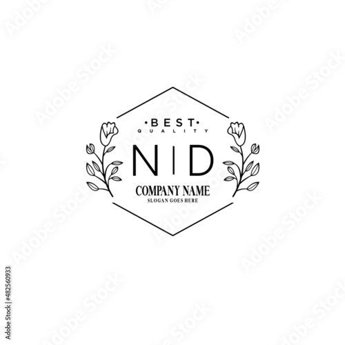 ND Hand drawn wedding monogram logo