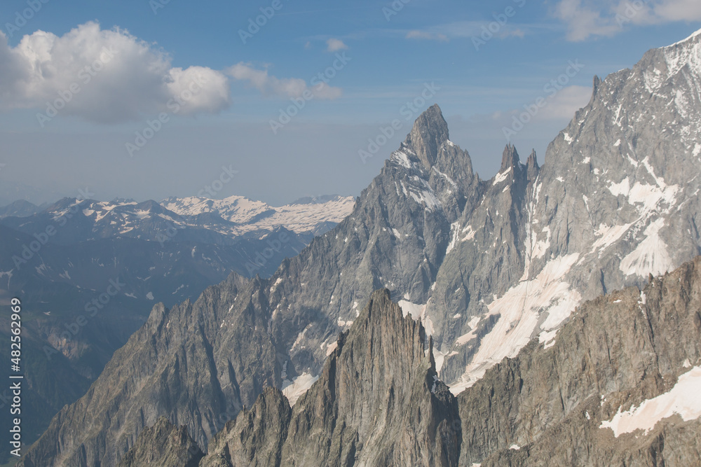 View of high alps in north of Italy