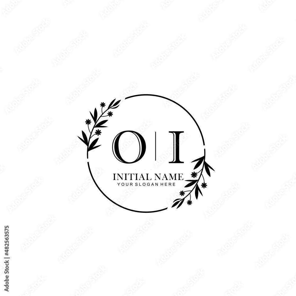 OI Hand drawn wedding monogram logo OI Hand drawn wedding monogram logo