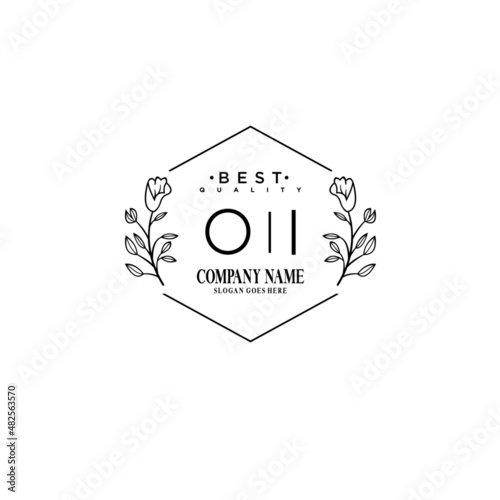 OI Hand drawn wedding monogram logo