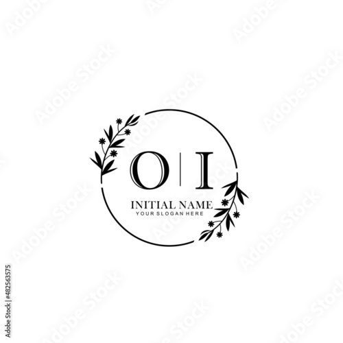OI Hand drawn wedding monogram logo