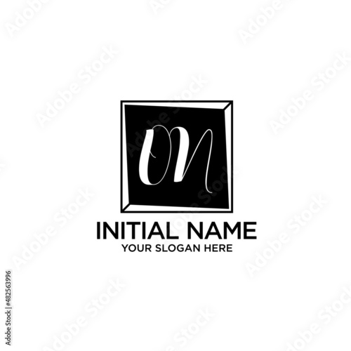 ON monogram logo template vector 