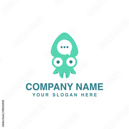 chat bubble squid logo