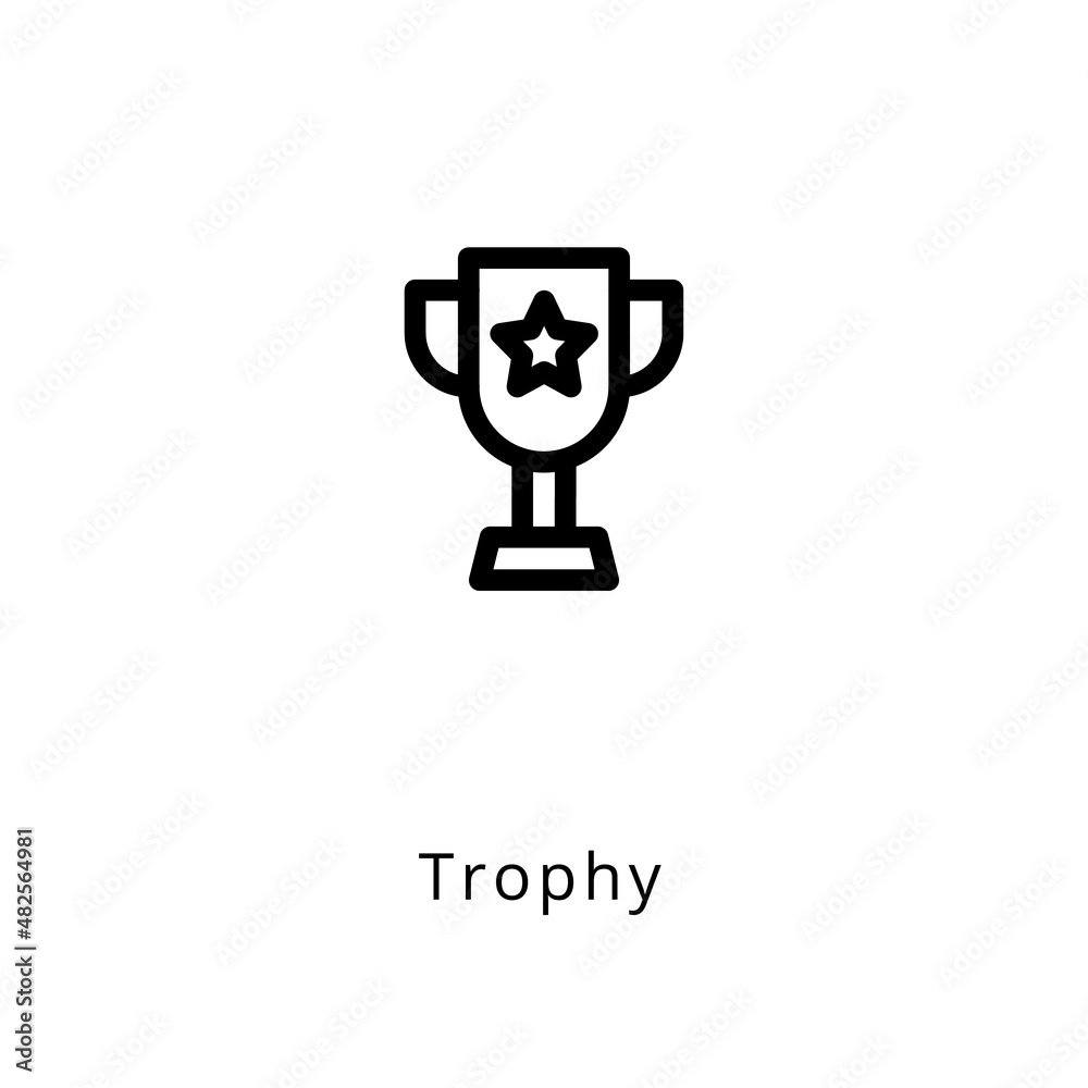 Trophy icon in vector. Logotype