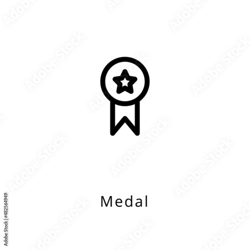 Medal icon in vector. Logotype