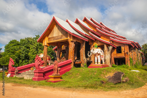 The Thai Temple Wat Phrai Phatthana  District Phu Sing of the province of Sisaket in the border area between Thailand and Cambodia is well worth seeing photo