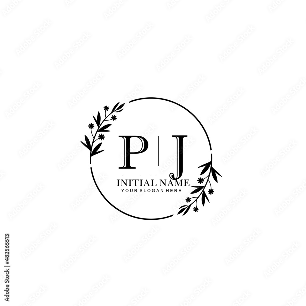 PJ Hand drawn wedding monogram logo PJ Hand drawn wedding monogram logo