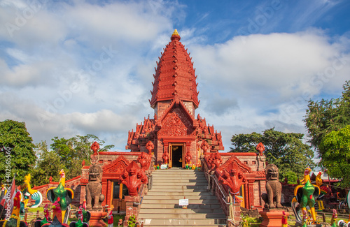 The Thai Temple Wat Phrai Phatthana  District Phu Sing of the province of Sisaket in the border area between Thailand and Cambodia is well worth seeing photo