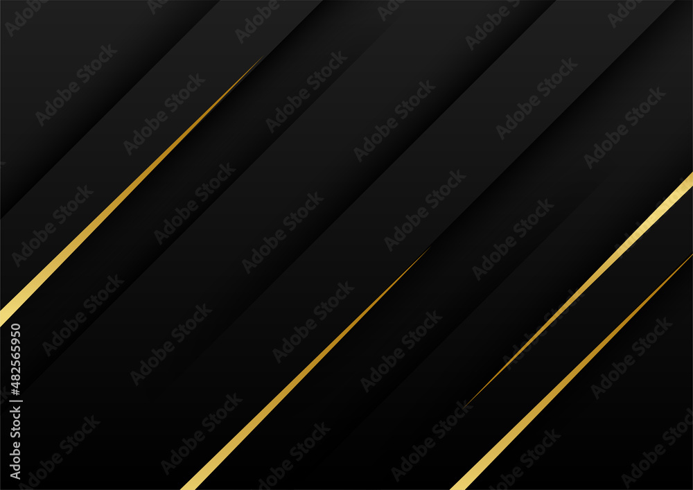 Abstract black and gold lines background with light effect Abstract black and gold lines background with light effect