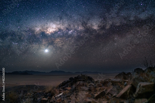 wonderful nightsky with amazing milky way