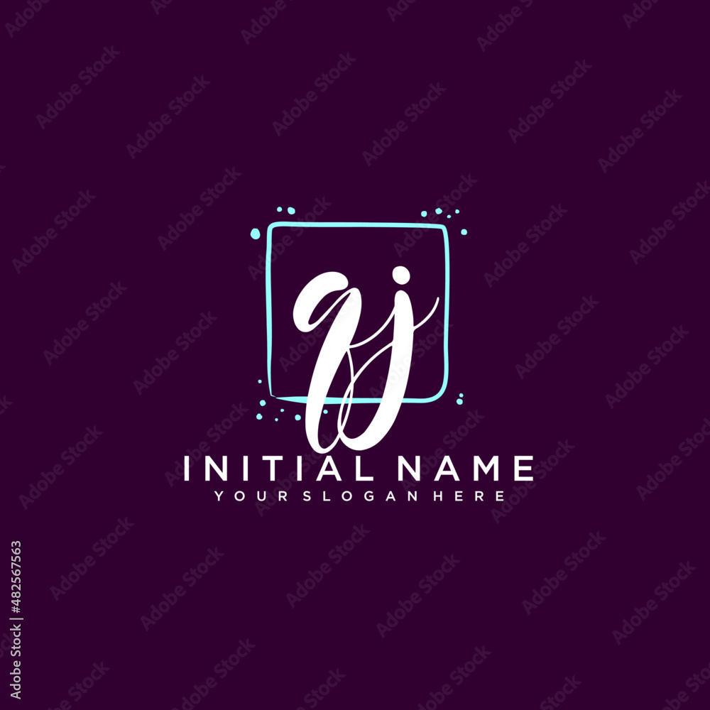 QJ monogram logo template vector QJ monogram logo template vector