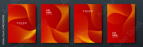 Modern luxury red and gold abstract cover line background. Design for business card, wedding, invitation, presentation, brochure, banner, poster, frame, award, texture, card, cover and wallpaper