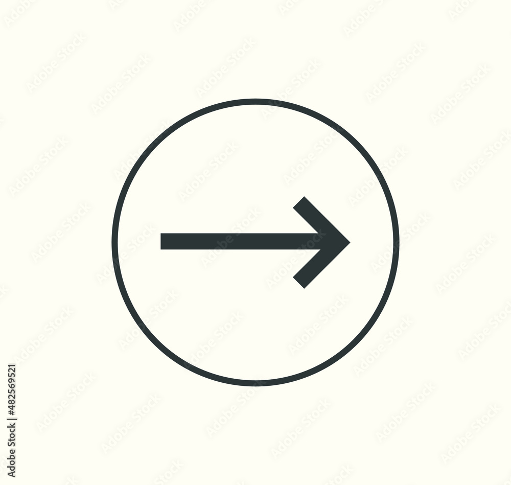 arrow symbol for website or web template. arrow icon vector on white background
