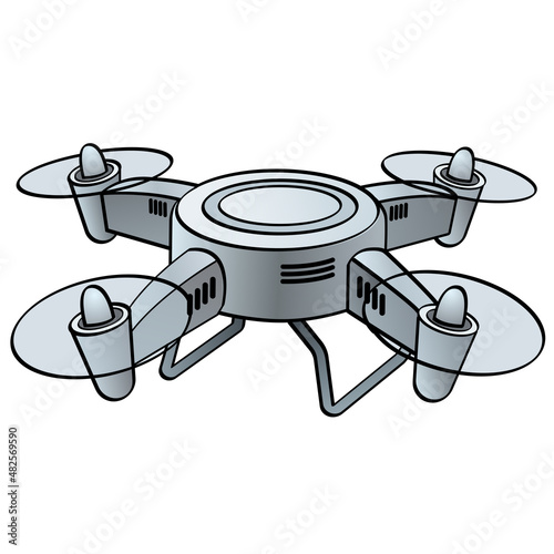 Drone quadrocopter illustration