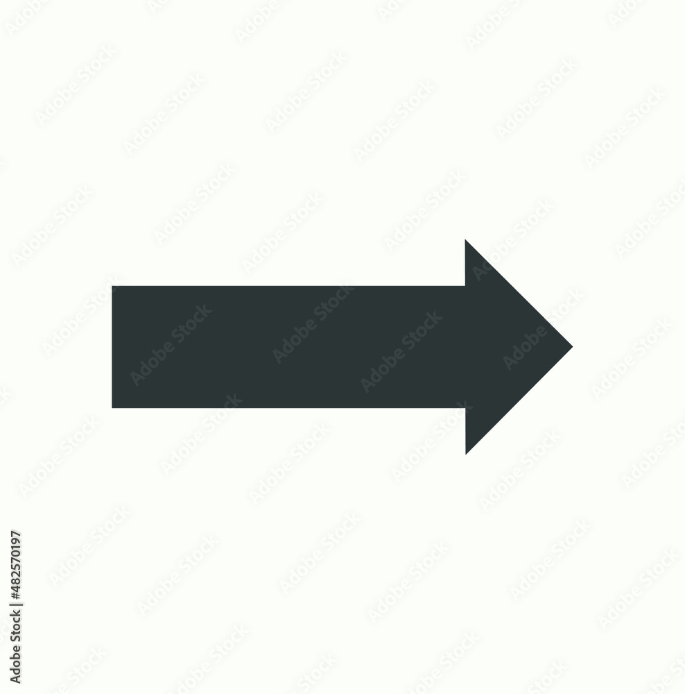 arrow symbol for website or web template. arrow icon vector on white background
