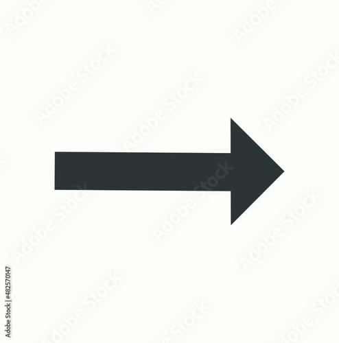 arrow symbol for website or web template. arrow icon vector on white background 
