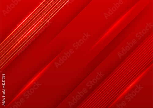 Slika na platnu Abstract red and gold soft background