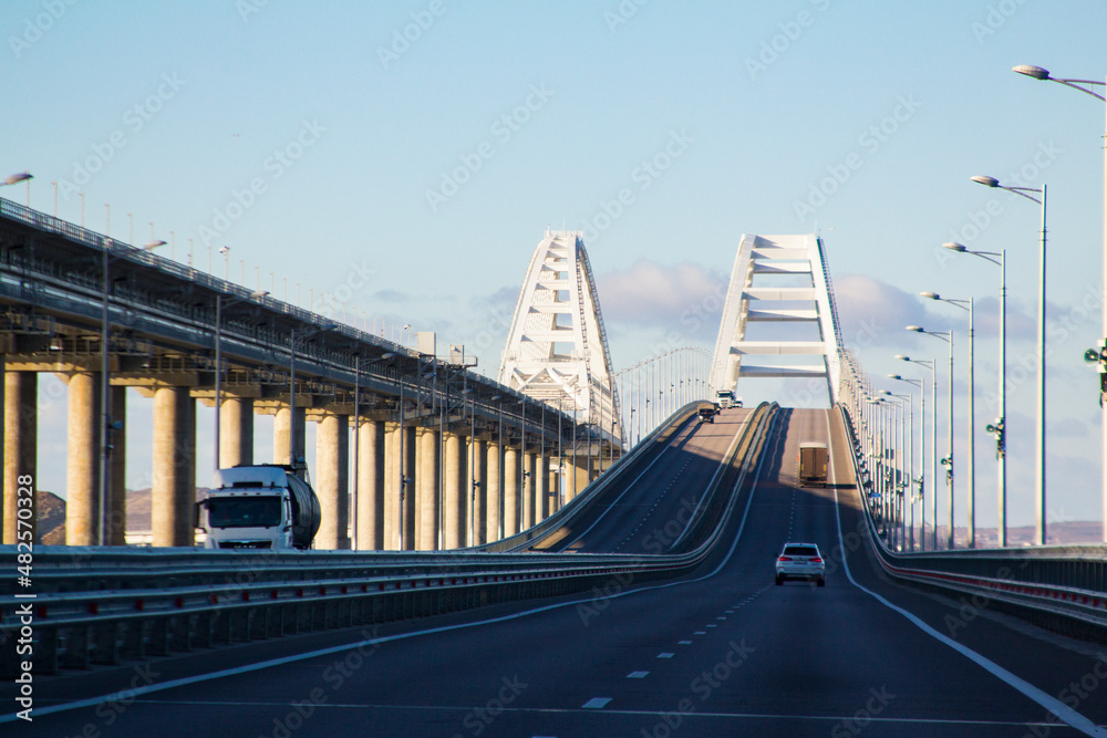 Naklejka premium Crimean bridge, Crimean peninsula.