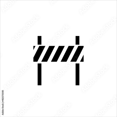 road block icon, vector, illustration, 10 eps