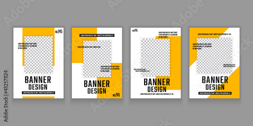Vector flyer template for digital business marketing. Modern banner template.