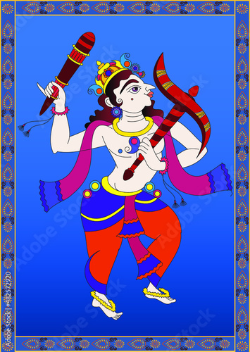 'Balram' The ten incarnations of Lord Vishnu, 'Dashavtar' from Hindu Mythology. which he took to save the world from evil forces