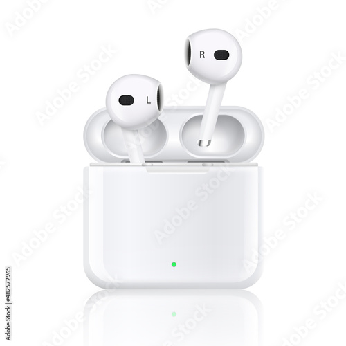 Wireless Headphones Case Composition