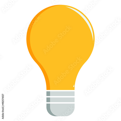  yellow light bulb icon. Idea, solution, business, strategy concept. Isolated vector illustration, icon free to edit. abstract vector flat design lightbulb with sparkle on backround lamp 