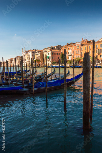 Gondole and typical buildings at Venice, Italy