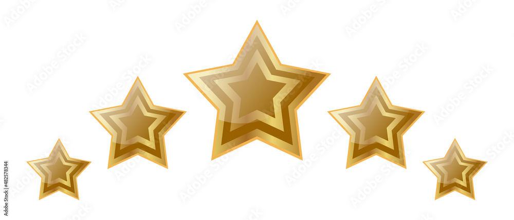 Five stars rating vector icon Five stars rating vector icon