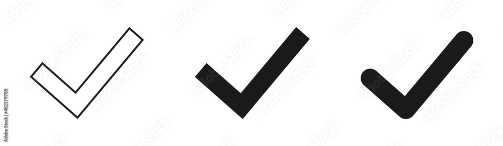 Checkbox vector icon isolated on white background. Icon set. Illustration Checkbox vector icon isolated on white background. Icon set. Illustration
