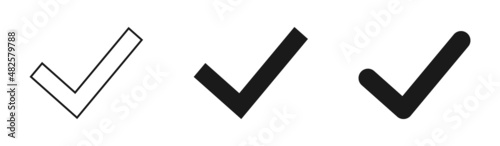 Checkbox vector icon isolated on white background. Icon set. Illustration