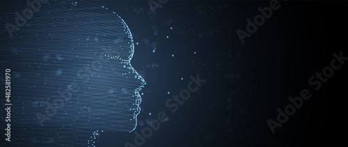 Conceptual technology illustration of artificial intelligence